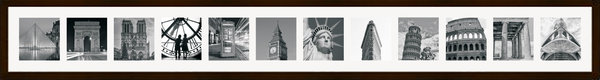 Collage Bilderrahmen Linea 12 Fotos 9x9,12x12,17x17 oder 19x19