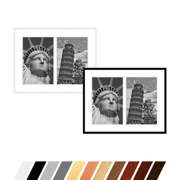 Collage Bilderrahmen Linea für 2 Bilder 30x40, 30x45 oder 35x50 cm