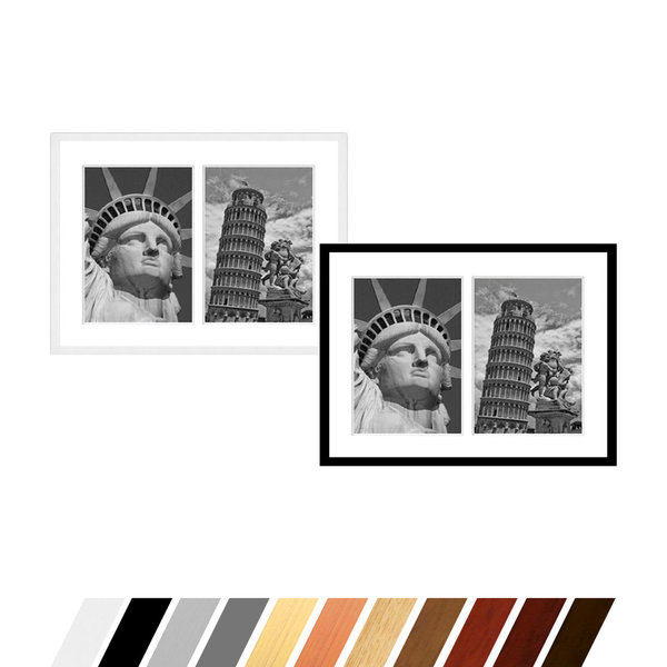 Collage Bilderrahmen Linea für 2 Bilder 24x30, 25x35 oder 28x35 cm