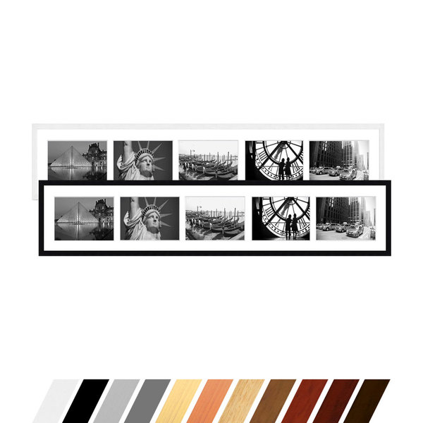 Collage Bilderrahmen Linea für 5 Bilder 18x24, 20x25 oder 20x30 cm