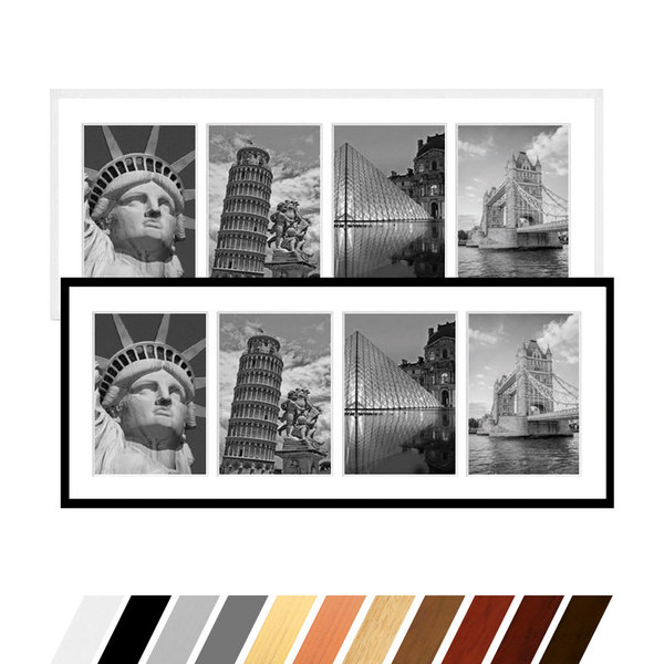 Collage Bilderrahmen Linea für 4 Bilder 24x30, 25x35 oder 28x35 cm