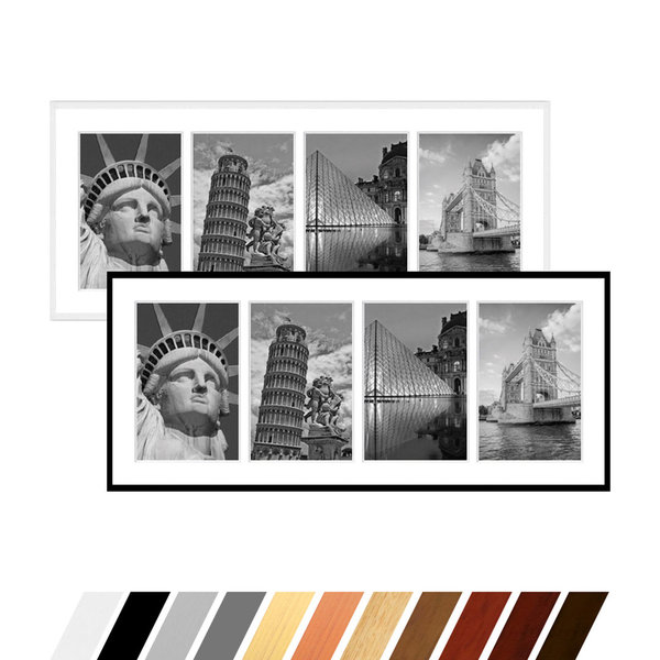 Collage Bilderrahmen Linea für 4 Bilder 30x40, 30x45 oder 35x50 cm
