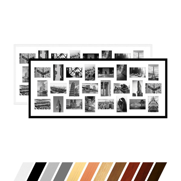 Collage Bilderrahmen für 24 Fotos ab 7x10 bis 13x18 cm