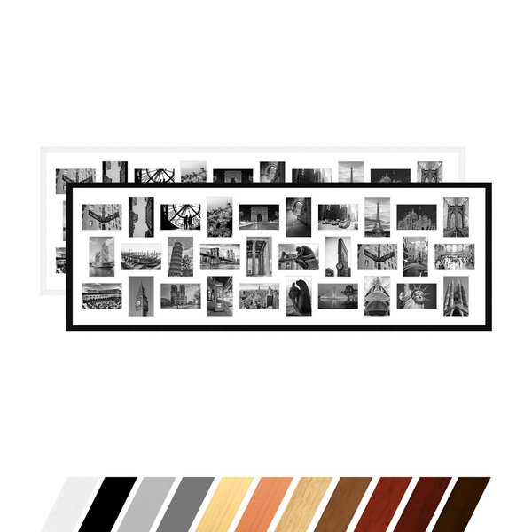 Collage Bilderrahmen für 30 Fotos ab 7x10 bis 10x15 cm