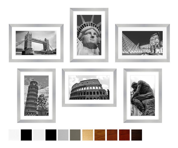 Bilderrahmen Set Collage für 6 Bilder
